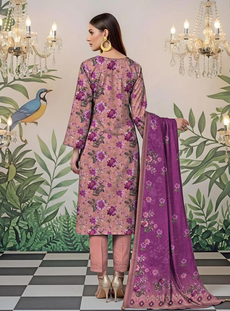 Purple Bloom Printed 2-Piece Suit | Rangrez