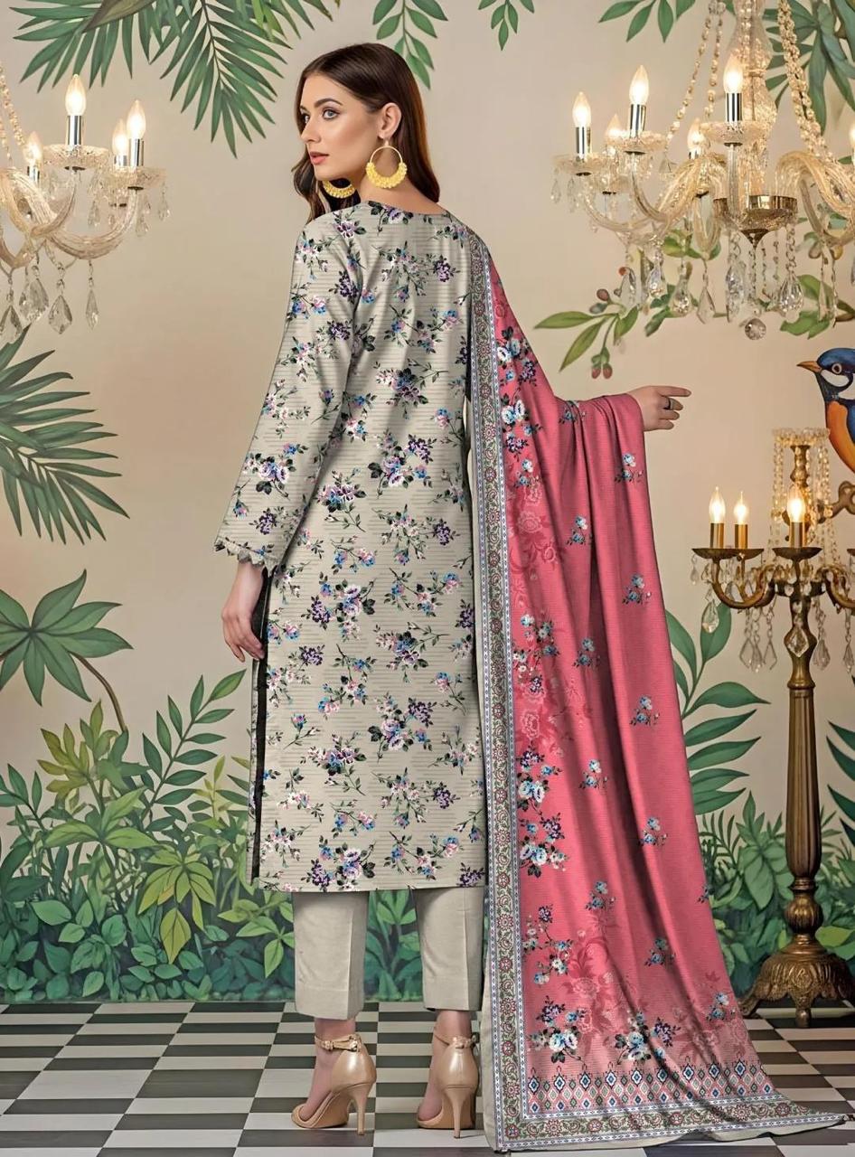 Pastel Floral Printed 2-Piece Suit | Rangrez