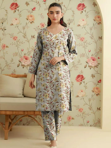 Elegant Floral Bloom Printed 2-Piece Suit | Rangrez