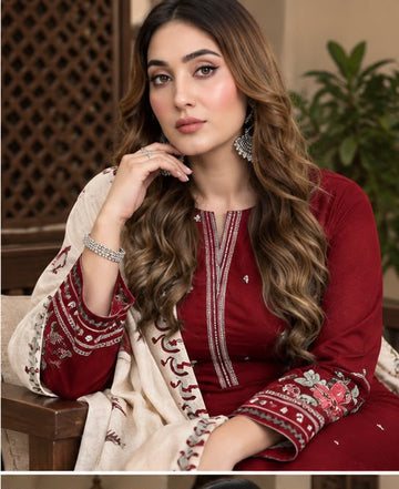 Crimson Elegance 3-Piece Suit